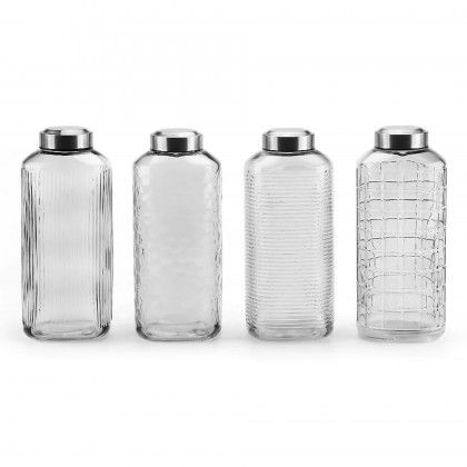 Garrafa Vidro Tampa Metal Sortido 1800ml 11.6X9.3X28cm