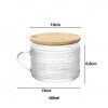 A�ucareiro Vidro Tampa Bambu 400ml 13X10X6.8cm