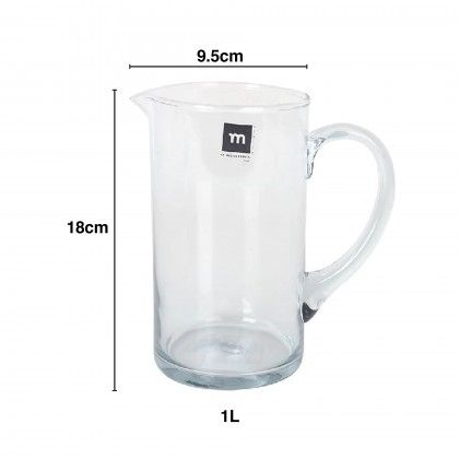 Jarro Vidro Toscana com Asa 1000ml 9.5X18cm