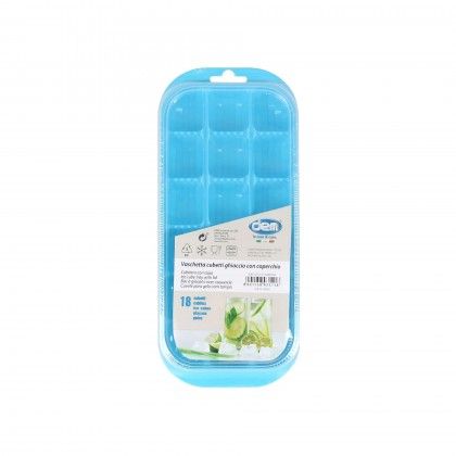 Cuvete Gelo Plstico com Tampa 18 Cubos
