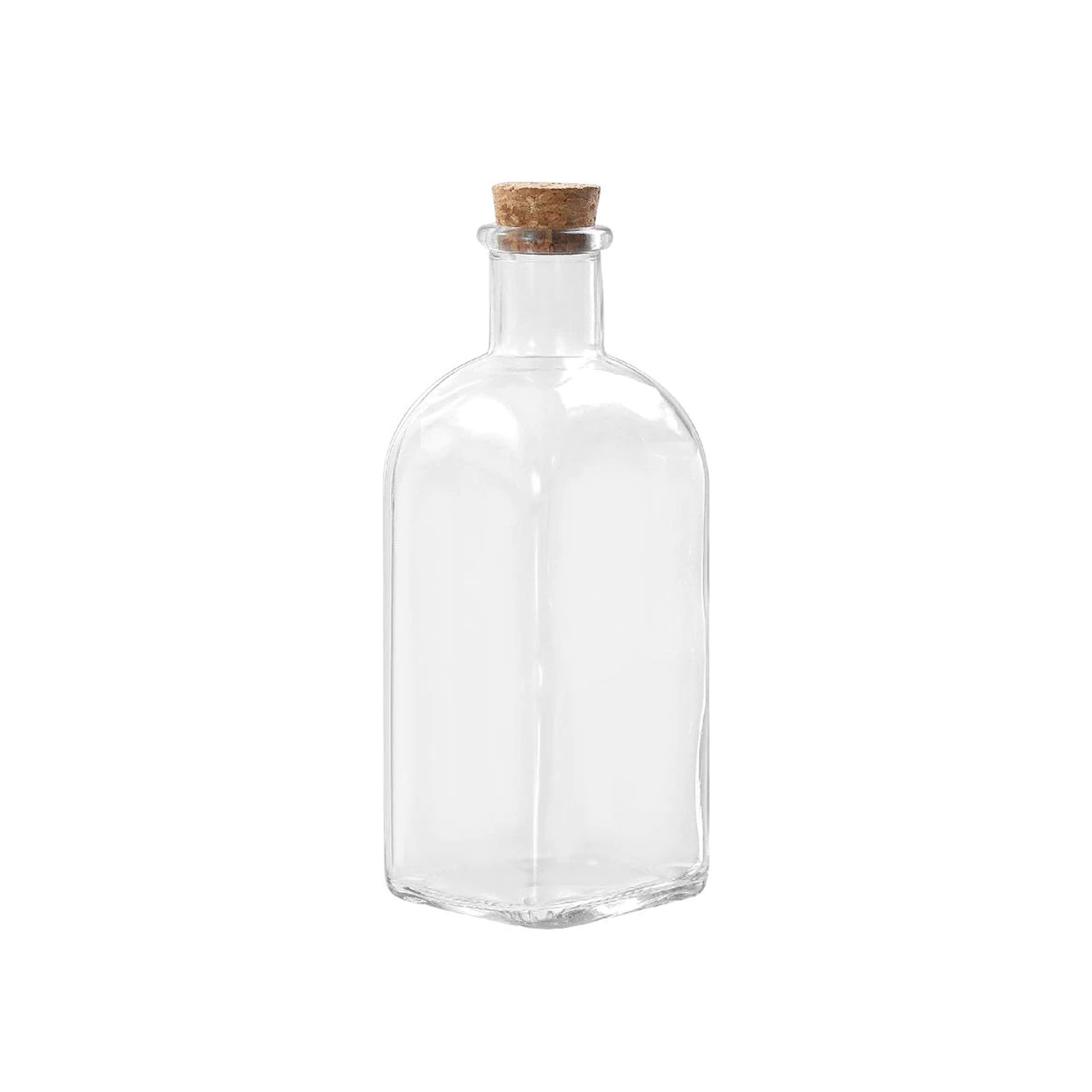 Garrafa Vidro Tampa Cortiça Quadrada 700ml 8.5X23cm