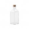 Garrafa Vidro Tampa Cortia Quadrada 700ml 8.5X23cm