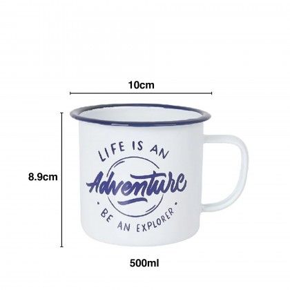 Caneca Esmalte Decorada Adventure 500ml 10X8.9cm Caneca Esmalte Decorada Adventure 500ml 10X8.9cm
