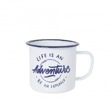 Caneca Esmalte Decorada Adventure 500ml 10X8.9cm Caneca Esmalte Decorada Adventure 500ml 10X8.9cm