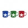 Caneca Esmalte Decorada Estrela 500ml 10X8.9cm