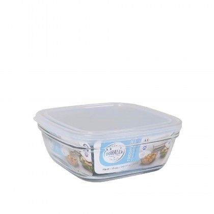Caixa Hermtica Vidro Freshbox Quadrada 1150ml 17X17X7cm