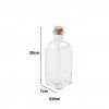 Garrafa Vidro Tampa Cortia Quadrada 700ml 8.5X23cm