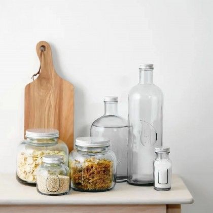 Garrafa Vidro Tampa Metal Gota 1400ml 11.5X23cm