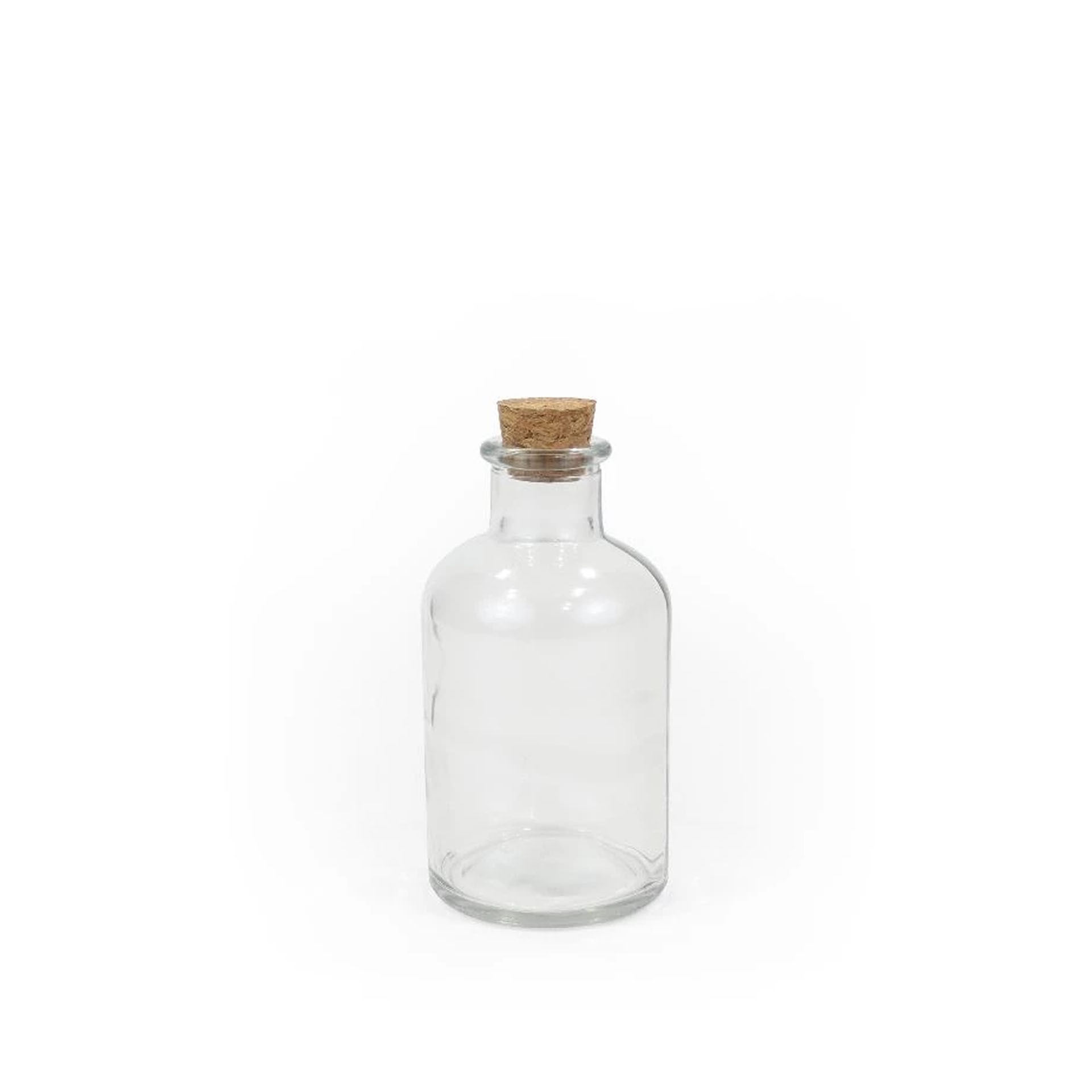 Garrafa Vidro Tampa Cortiça Redonda 250ml 6.5X14cm