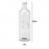 Garrafa Vidro Tampa Metal Gota 1600ml 9.8X32.5cm