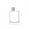 Garrafa Vidro Tampa Metal Retangular 280ml 8X5.2X14cm
