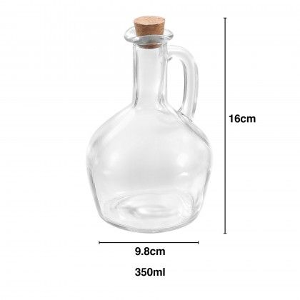Galheteiro Vidro Rolha Cortia 350ml 9.8X16cm