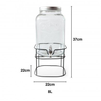 Dispensador Lquido Rustik com Torneira 8L 22X22X37cm