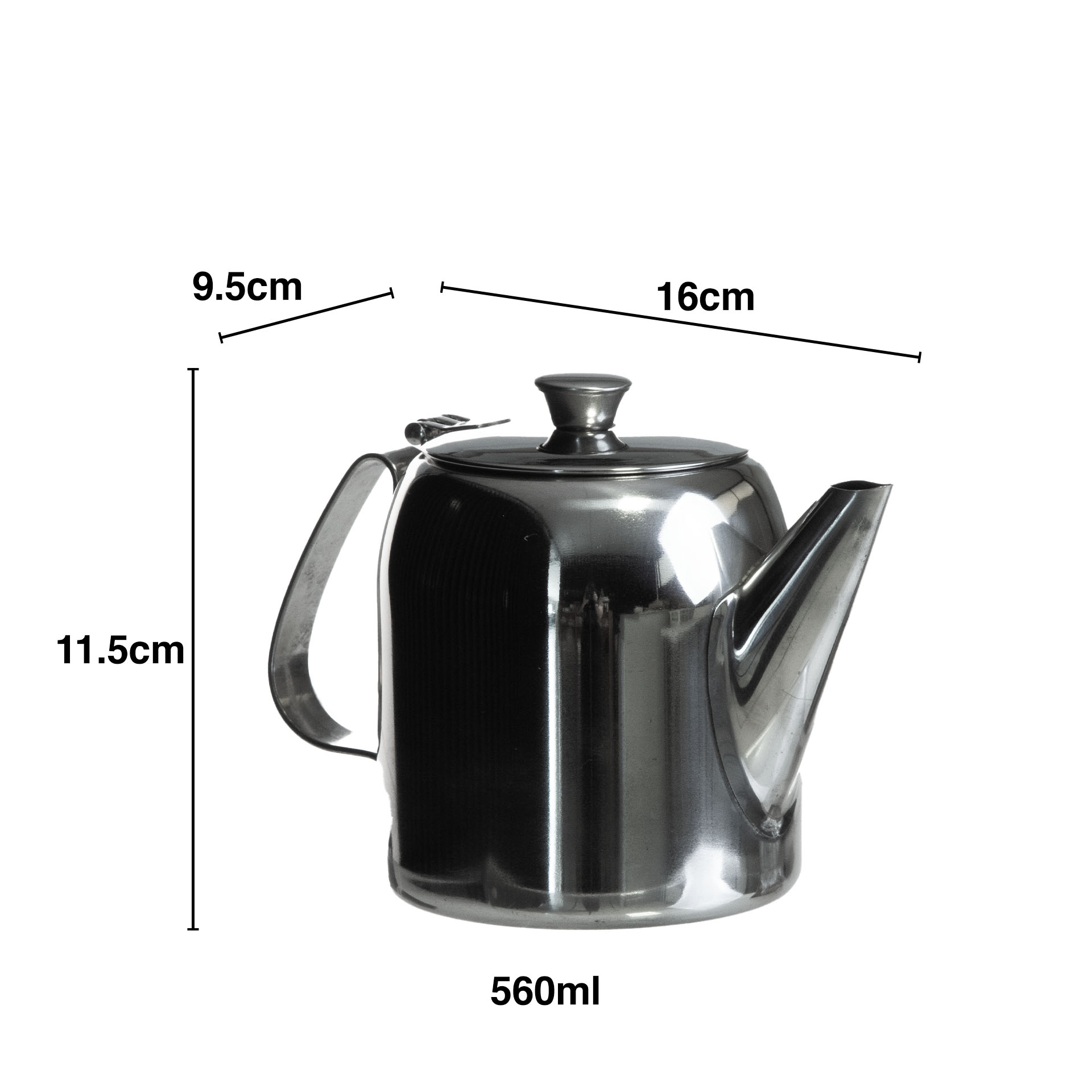 Bule Inox My Bar Prateado 560ml 9.5X16X11.5cm