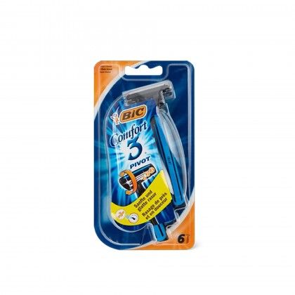 Máquina Barbear Bic Comfort 3 Pivot 4+2 Recargas Máquina Barbear Bic Comfort 3 Pivot 4+2 Recargas
