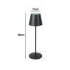 Candeeiro Led Metal Redondo Preto 12X38cm Candeeiro Led Metal Redondo Preto 12X38cm