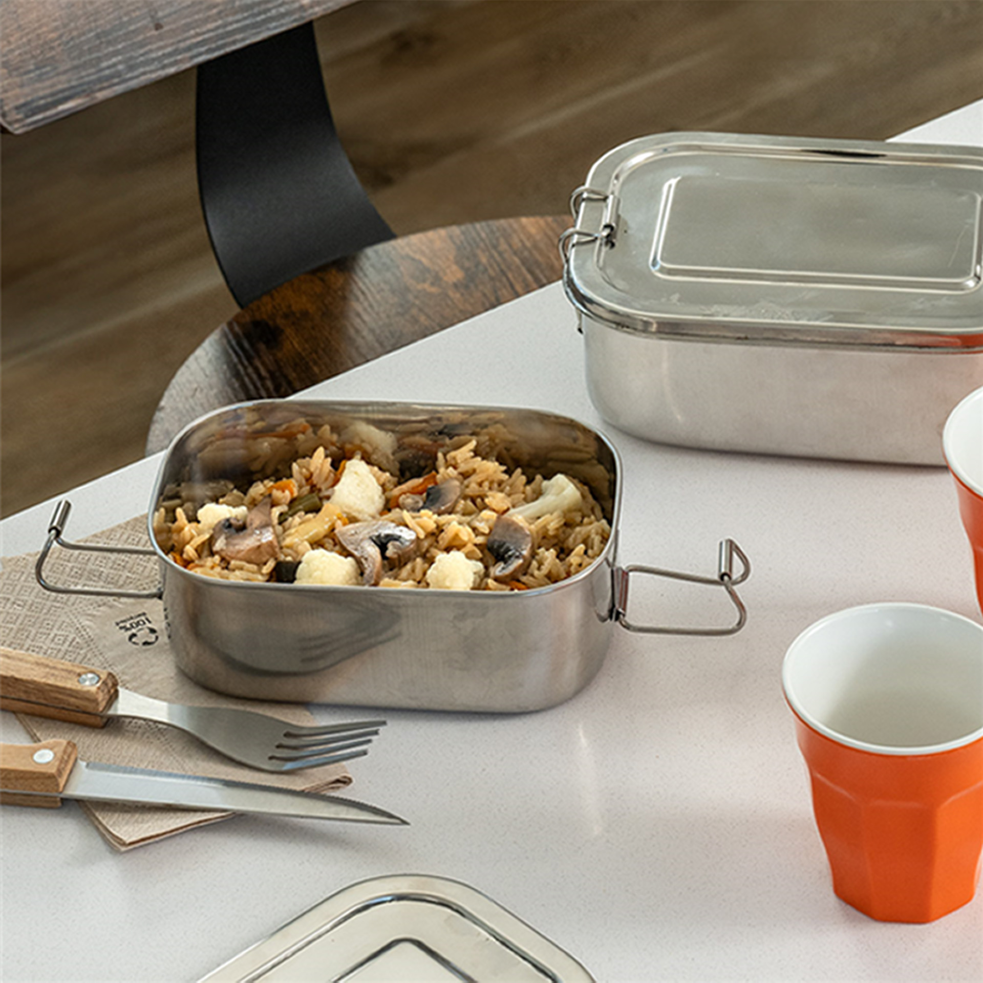 Tábua Madeira com Pedra 43X25cm