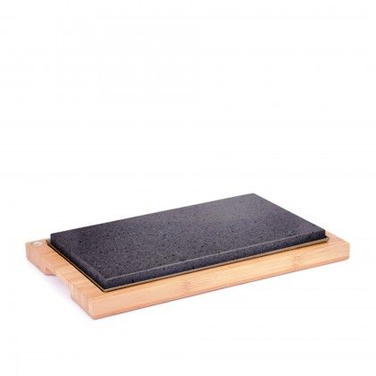 T�bua Madeira com Pedra 43X25cm