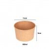 Saladeira Carto Kraft Redondo 480ml 11X9cm Pack 50