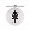 Placa Inox Adesiva Senhoras Redondo 7.5cm
