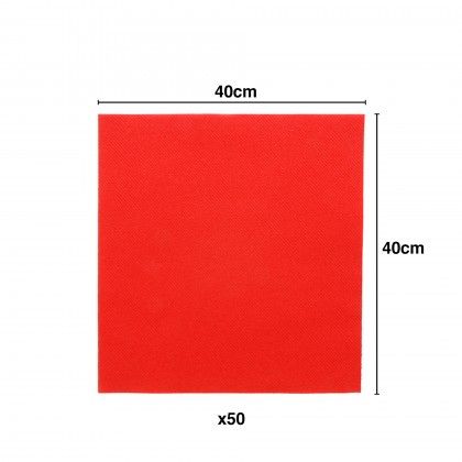 Guardanapo Airlaid Vermelho 40X40cm Pack 50