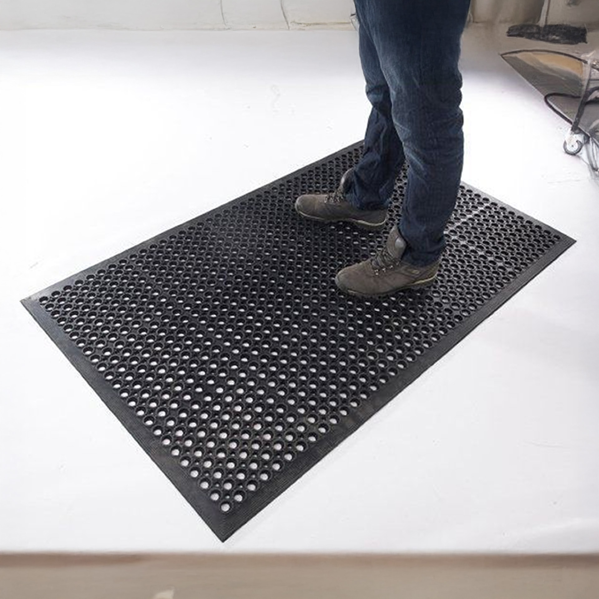 Tapete Antifadiga / Segurança Preto 152.4X91.4X1.2cm