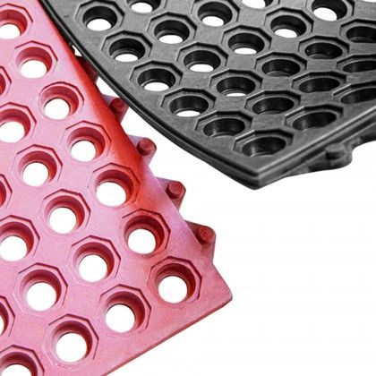 Tapete Antifadiga / Segurana Preto 91.4X91.4X1.4cm