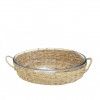 Assadeira Vidro Suporte Vime Oval 39X28cm
