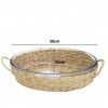 Assadeira Vidro Suporte Vime Oval 39X28cm