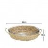 Assadeira Vidro Suporte Vime Oval 26X18cm