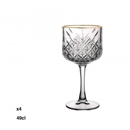 Copo Gin Timeless Golden Touch 49cl Pack 4 Copo Gin Timeless Golden Touch 49cl Pack 4