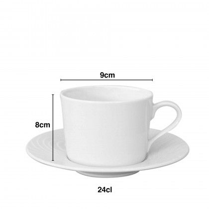 Ch�vena Ch� Waves com Prato 24cl 9X8cm