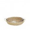 Assadeira Vidro Suporte Vime Oval 26X18cm