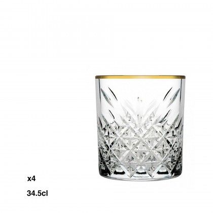 Copo sem P� Timeless Golden Touch Baixo 34.5cl Pack 4