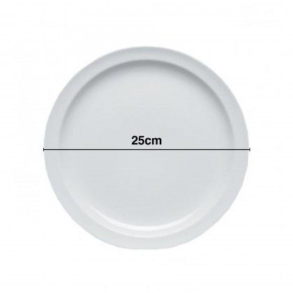 Prato Europa Raso Branco 25cm