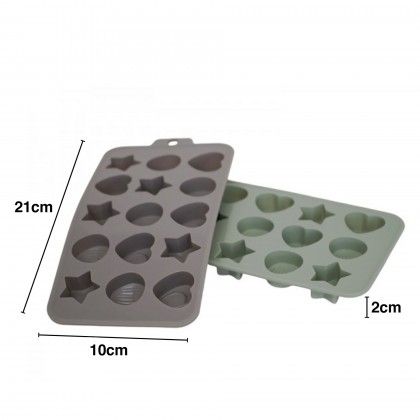 Forma Silicone para Bombons 21X10X2cm Forma Silicone para Bombons 21X10X2cm