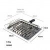 Grelhador Eltrico Inox 2400w 46X43X8cm