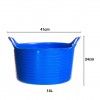 Selha Uso Alimentar Polietileno com Asas Azul 14L 41X24cm