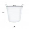 Selha Uso Alimentar Polietileno com Asas Branco 26L 35X34cm