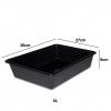 Bandeja Gaveta Plstico Preto 6L 36X27X9cm