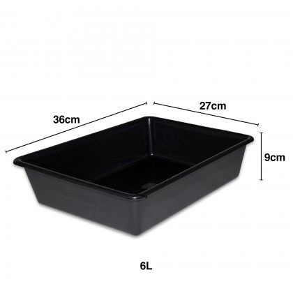 Bandeja Gaveta Plstico Preto 6L 36X27X9cm