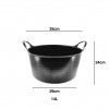 Selha Flex Polietileno com Asas Preta 30L 42X35X28cm