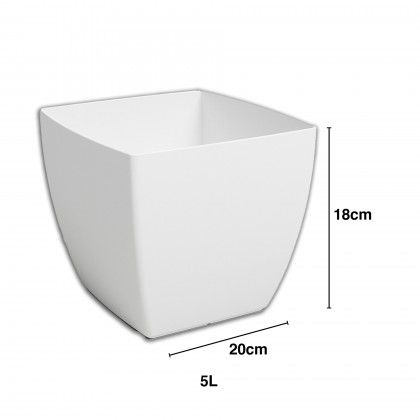 Vaso Siena Mate Branco 20cm