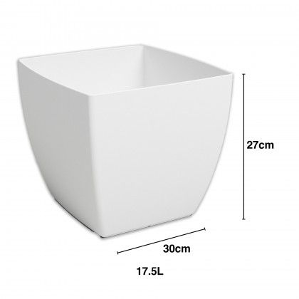 Vaso Siena Mate Branco 30cm