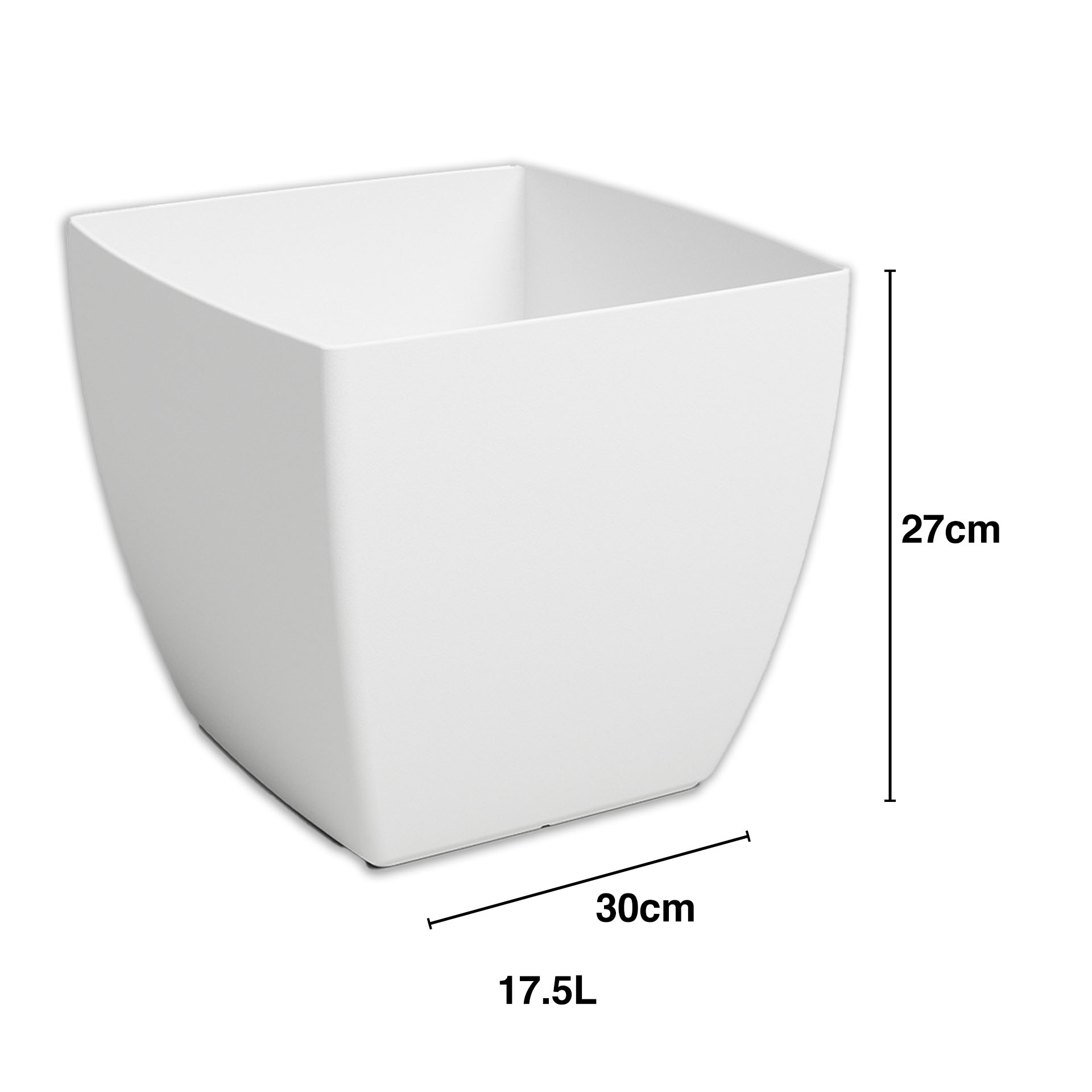 Vaso Siena Mate Branco 30cm