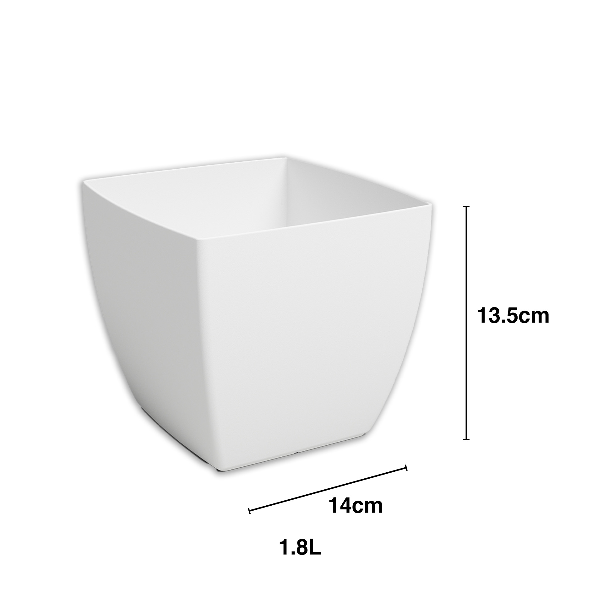 Vaso Siena Mate Branco 14cm