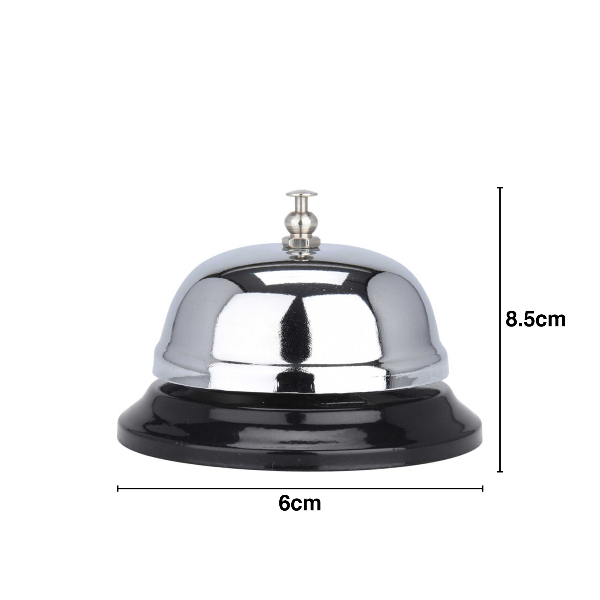 Campainha Balcão Serviço Prateado 6X8.5cm