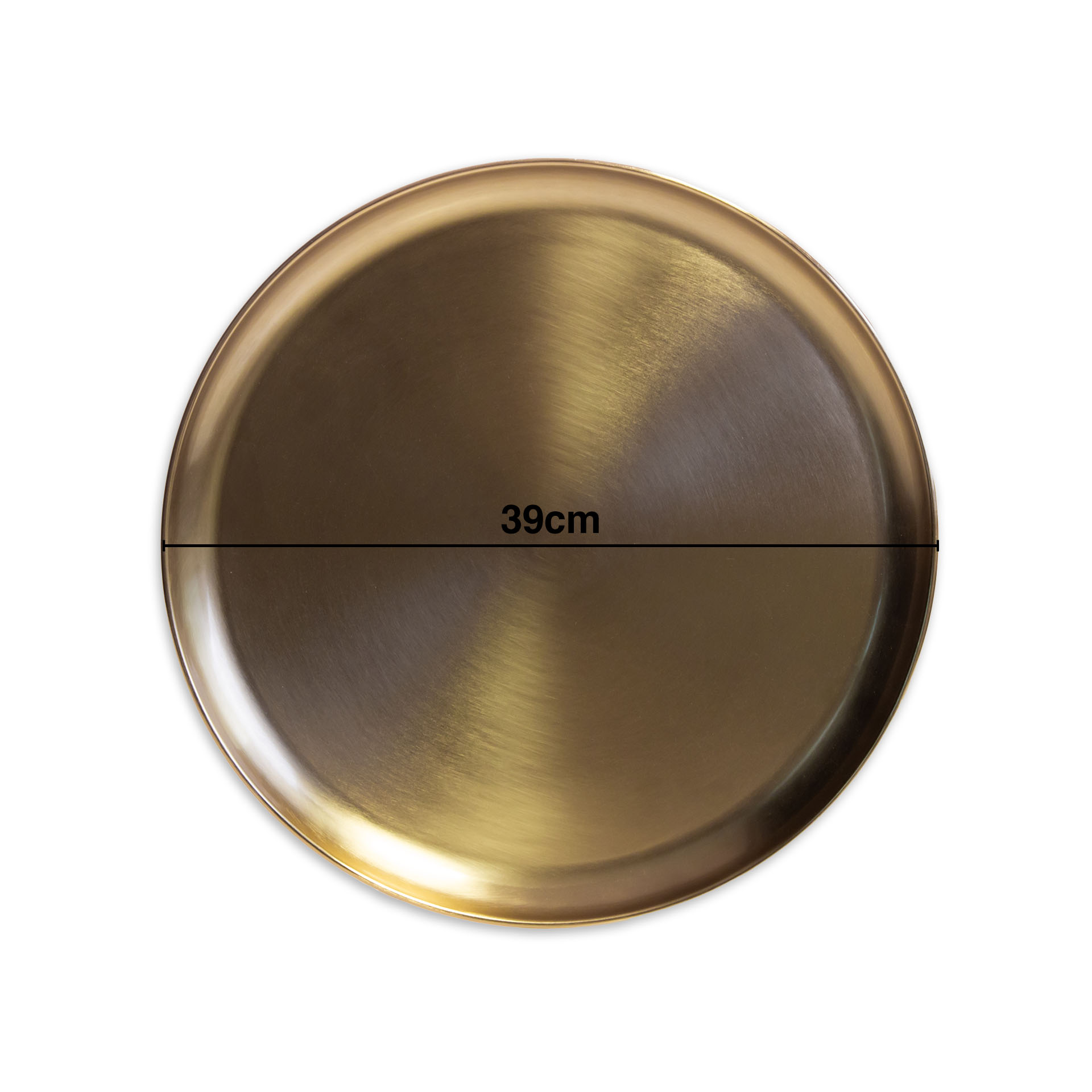 Bandeja Decorativa Redondo Dourado 39cm