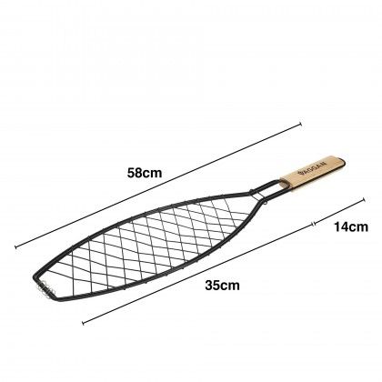 Grelha Churrasco Peixe Oval 58X35X14cm Grelha Churrasco Peixe Oval 58X35X14cm
