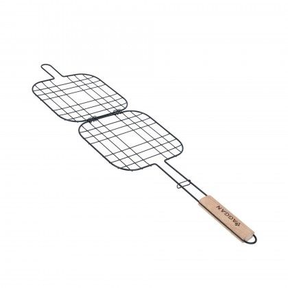 Grelha Churrasco Hambúrguer Quadrado 21X21cm Grelha Churrasco Hambúrguer Quadrado 21X21cm